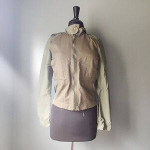 Lucky Brand Army Green Mockneck Lightweight Field Jacket